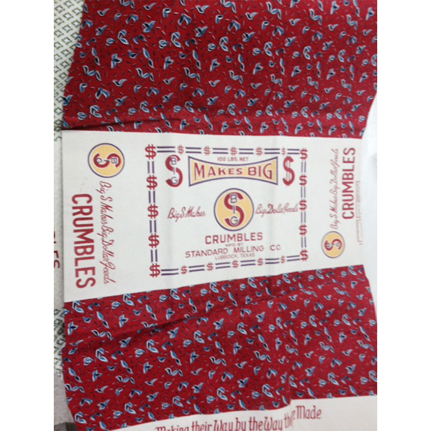 standard milling co red floral sack