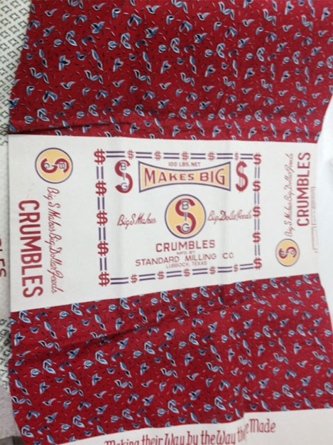 standard milling co red floral sack