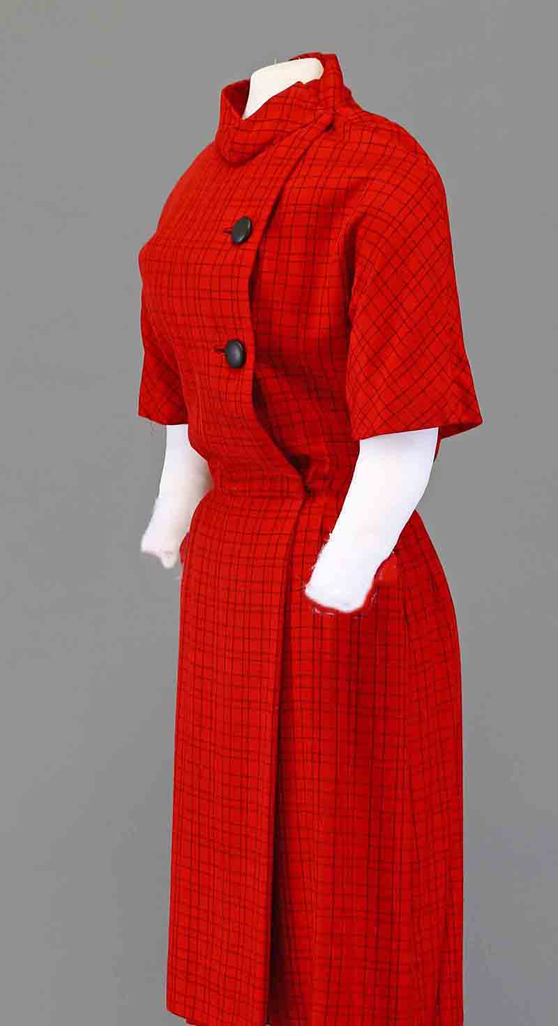red plaid dress