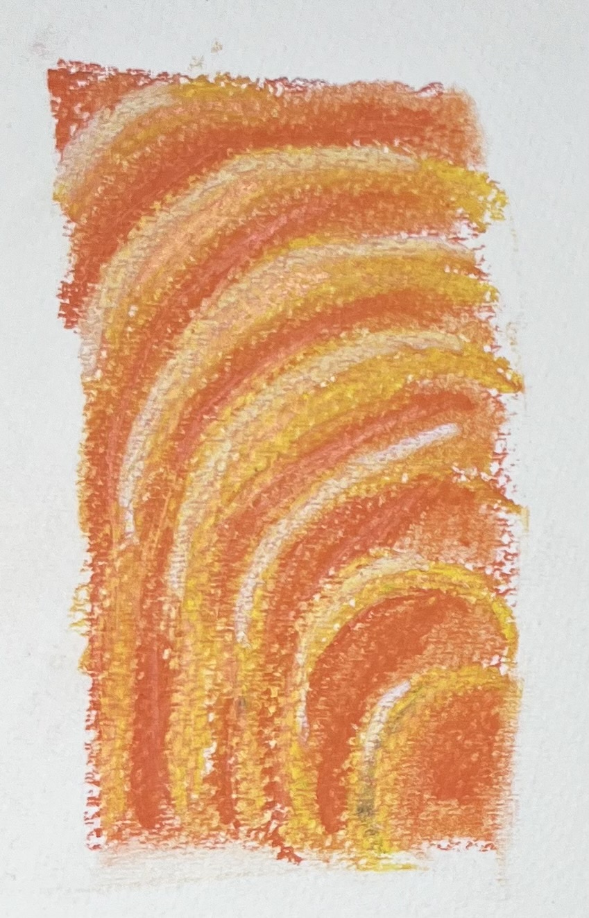 Add yellow and oranage curved lines to the pattern Add yellow and oranage curved lines to the pattern