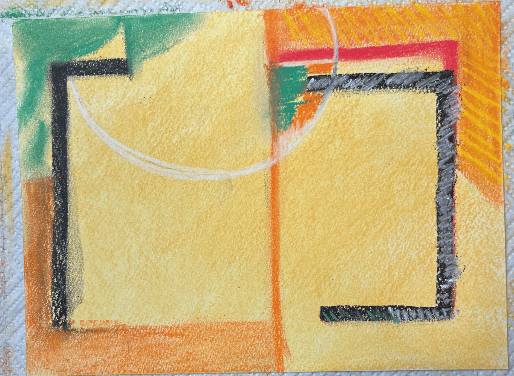 Step 5 - More detail - image of pastel on paper Step 5 - More detail - image of pastel on paper