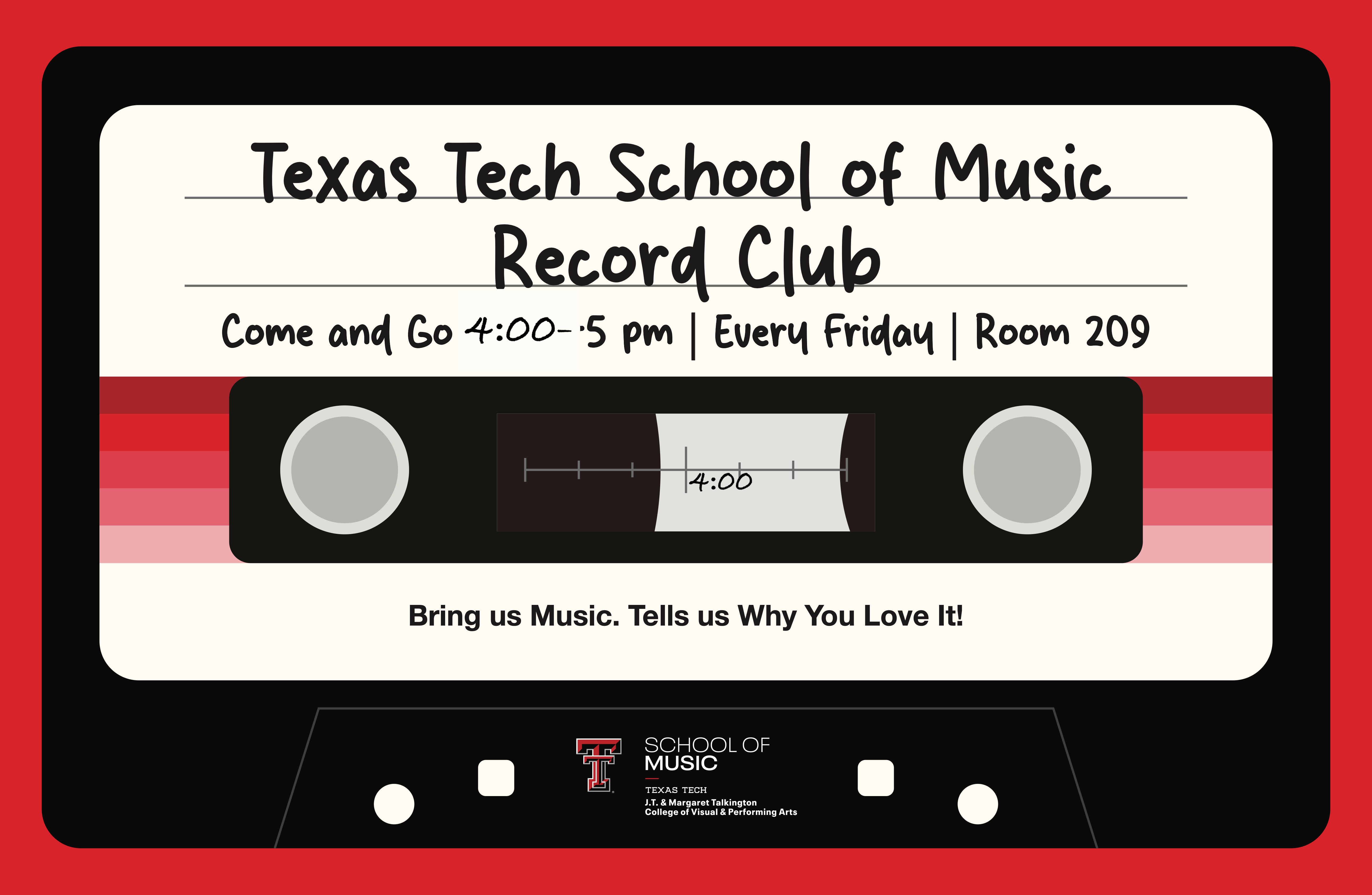 Poster for Record Club with Information