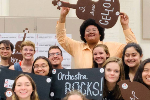 TTU Music students posing in a group
