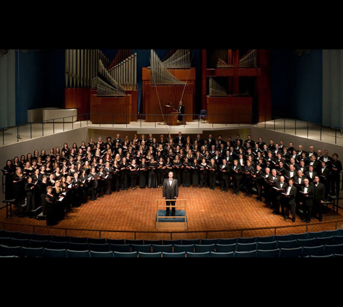 Wide shot of chamber ensemble faculty & students