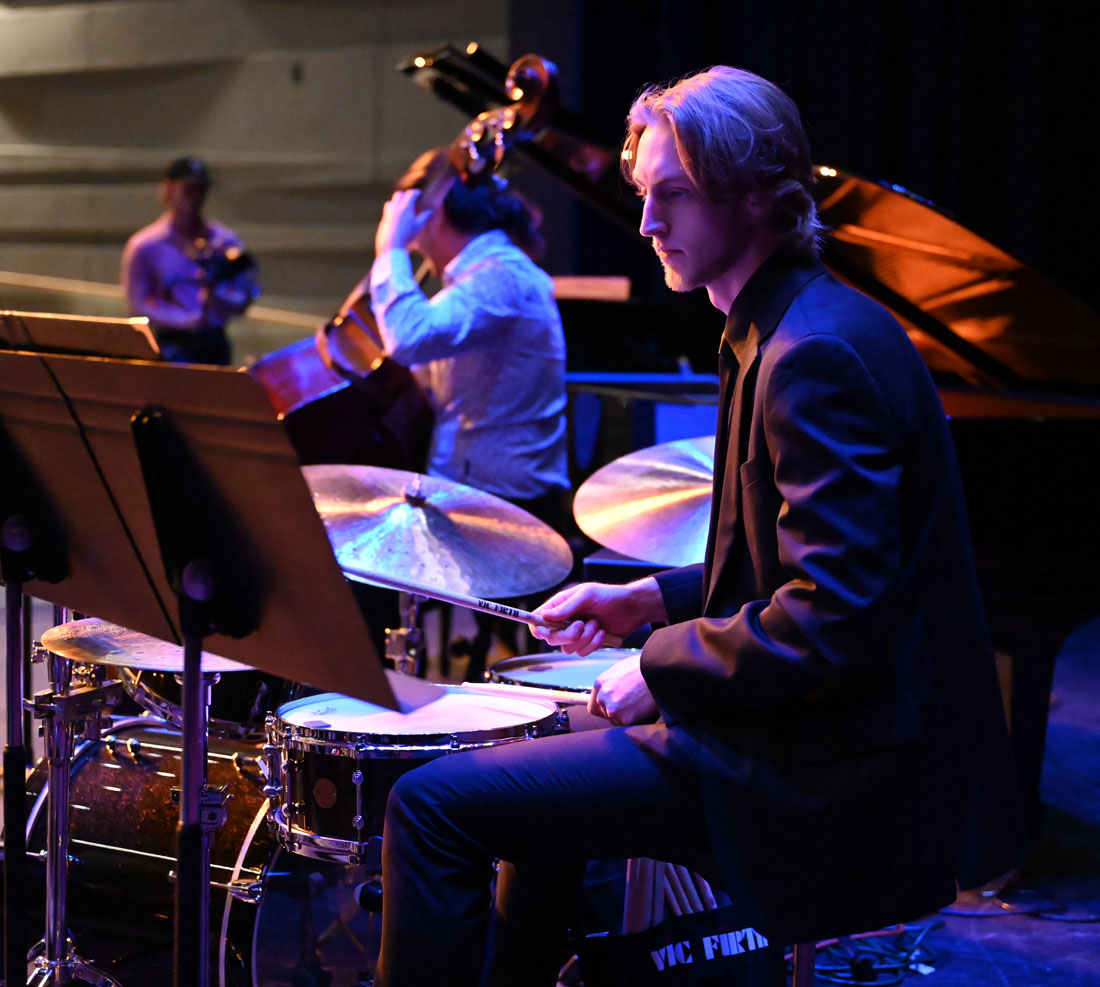 TTU Music Student playing the drums