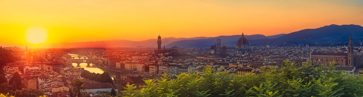 Florence. Florence at sunset.