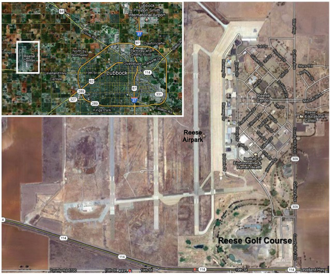 Map of Reese Technology Center