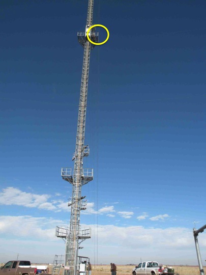 AnaBat system installed on tower