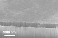 SEM cross-section of Ni/Al multilayer. Each layer is 25 nm thick