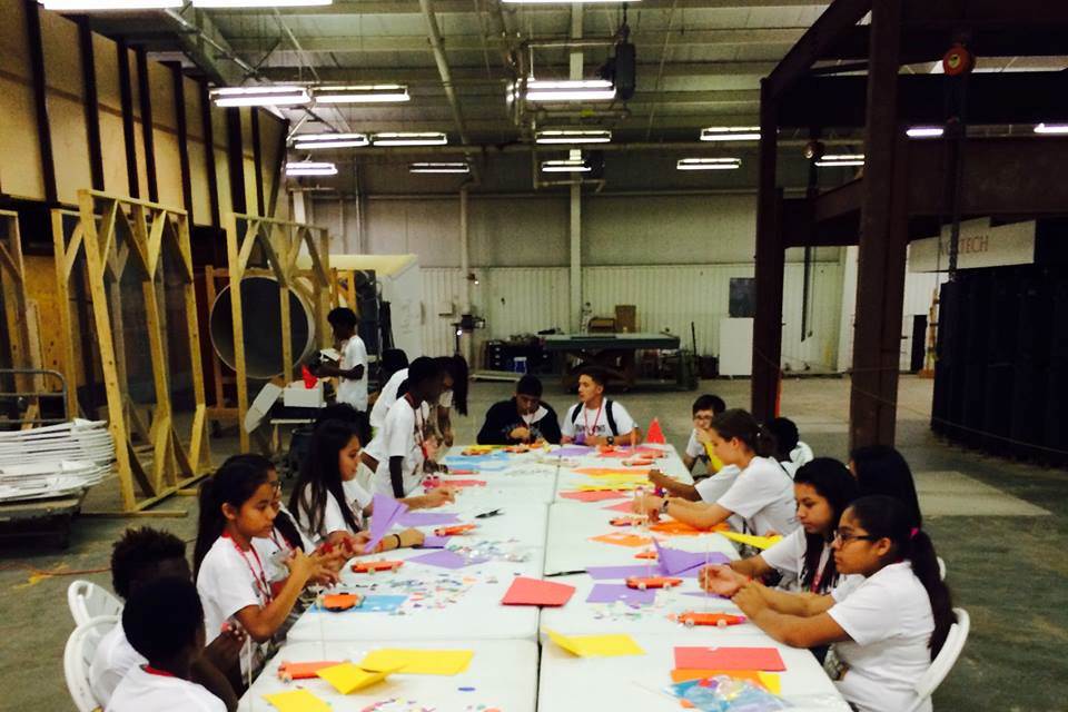 RoW Summer 2015 Campers work hard at an assignment