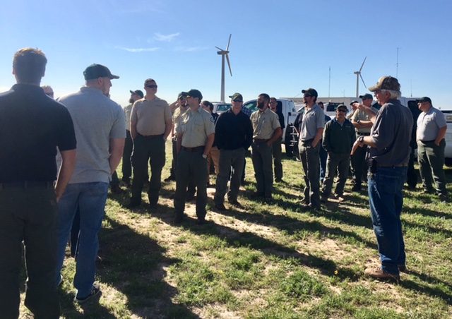 A group of visitors from the U. S. Forest Service toured NWI last week. 