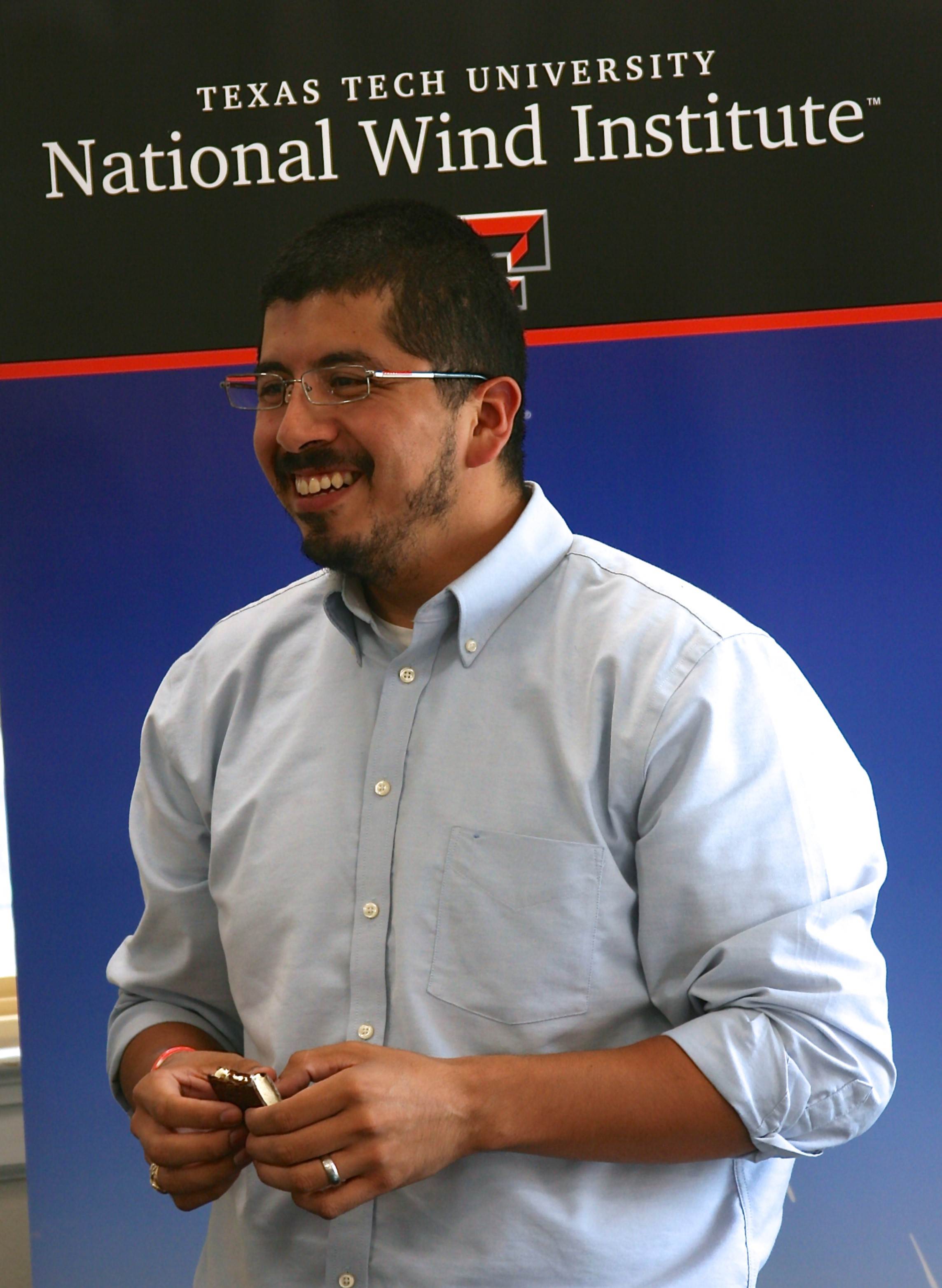 NWI instructor Matt Saldana introduces himself to visiting students