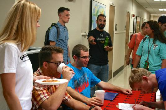 TTU Wind Energy Student Association reps welcome visitors