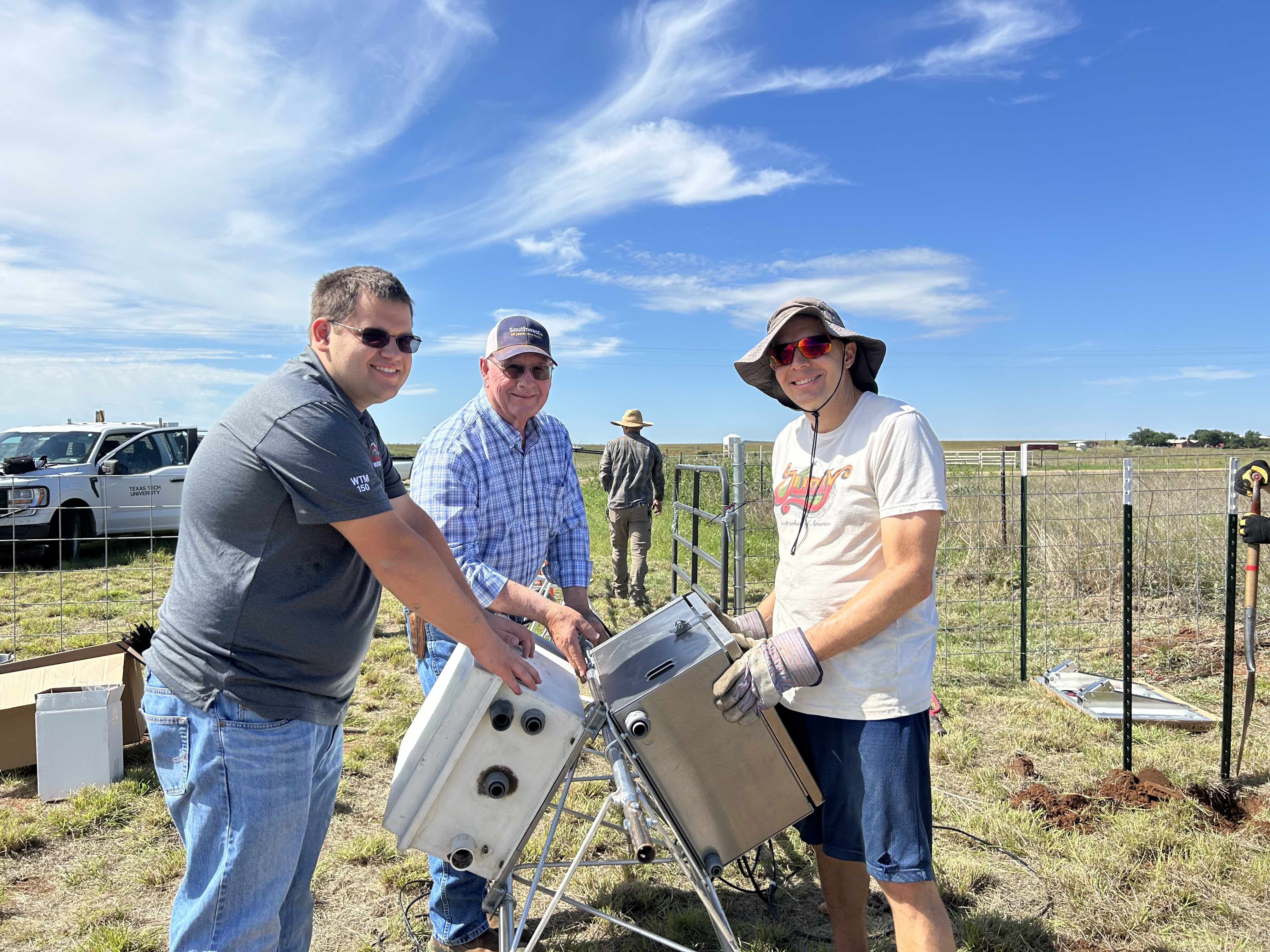 Team working on building the tower