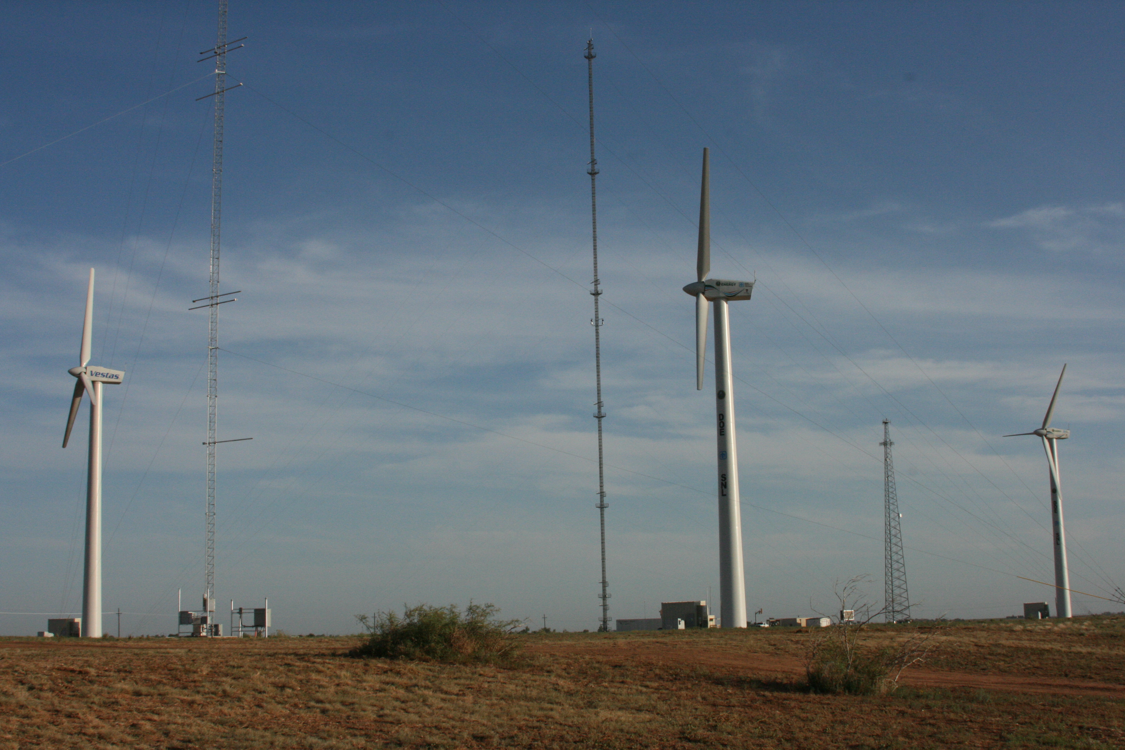 Wind turbines at the SWiFT facility.