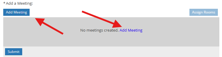 Ad Astra Add meeting buttons to add times and dates for the event