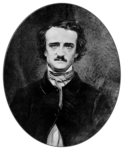 American poet and author Edgar Allan Poe photographed by Mathew B. Brady, circa 1840s.