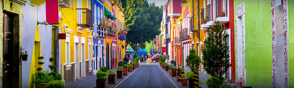  A street in Puebla, Mexico