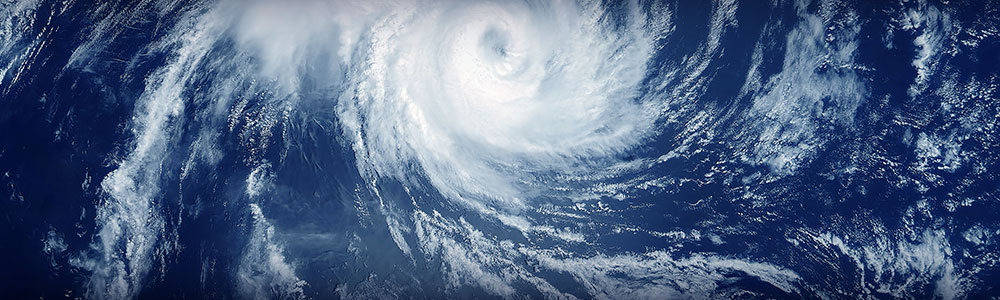 A hurricane viewed from space
