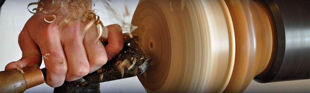 wood worked on a lathe