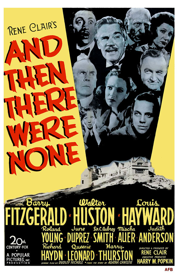Movie poster for And Then There Were None directed by Rene Clair