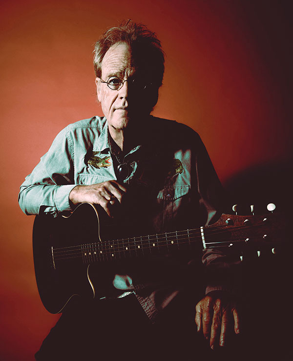 Portrait of Bob Livingston with guitar.