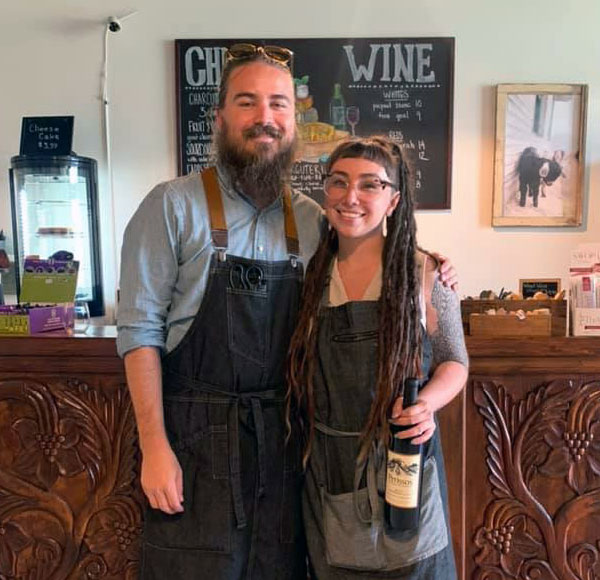 Owners Meritt Coughran and Savannah Gonzalez at the House of Cheese in Marble Falls, Texas.