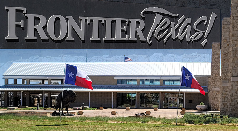 Frontier Texas! sign and grounds.
