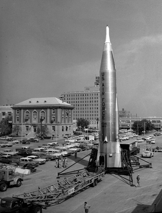 Atlas missile in downtown Abilene.