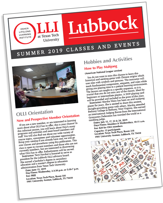 Lubbock Summer Catalog
