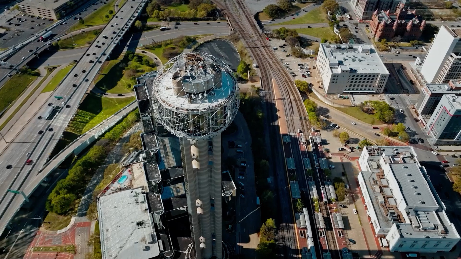 Sky view of the city of Dallas