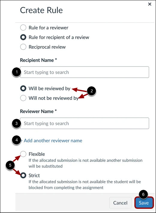 Create a Rule for Reipient of a Review