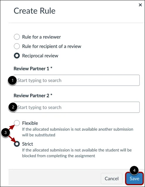 Create Rule for Reciprocal Review
