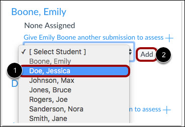 Select Student and Add