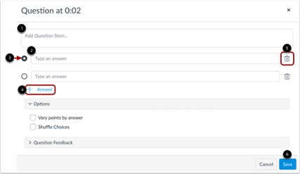 Edit Multiple Choice Question Details