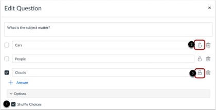 Shuffle Multiple Answer Choices