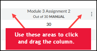 Organize grade columns