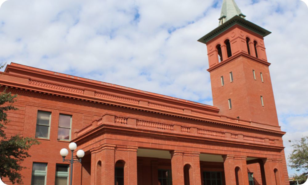 Photo of red brick building at TTU El Paso