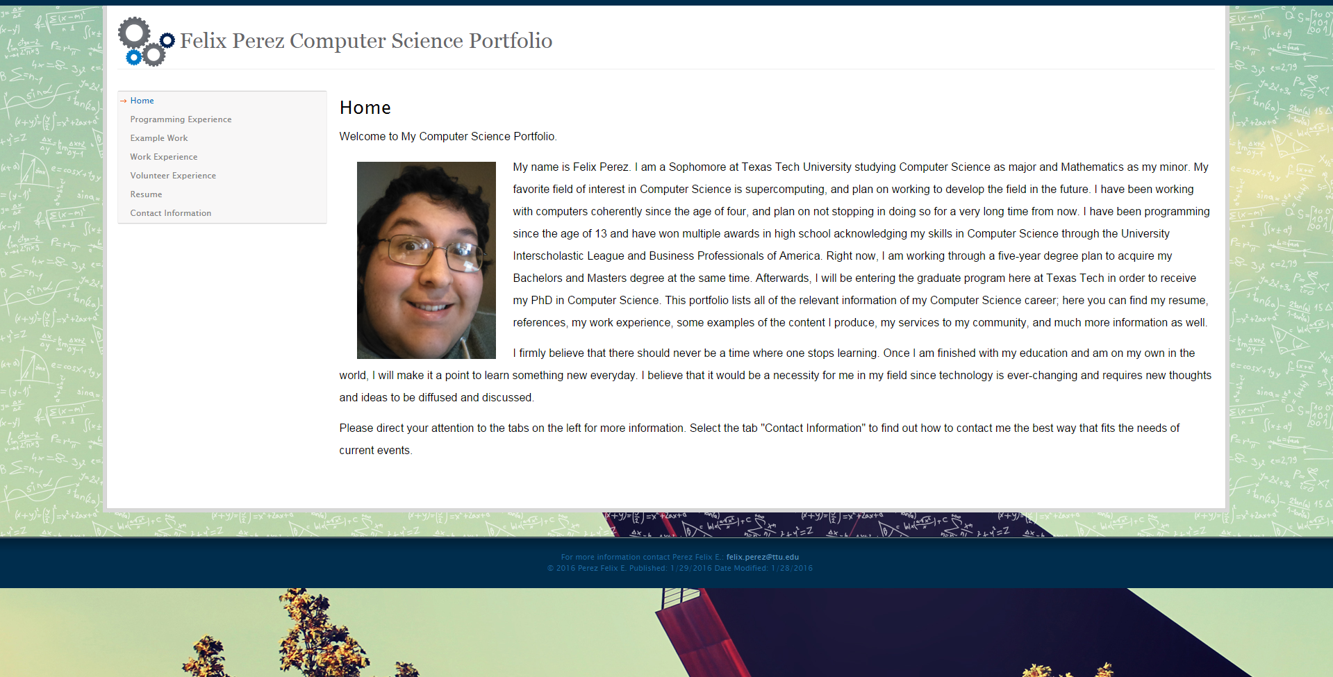 Student Portfolio Example