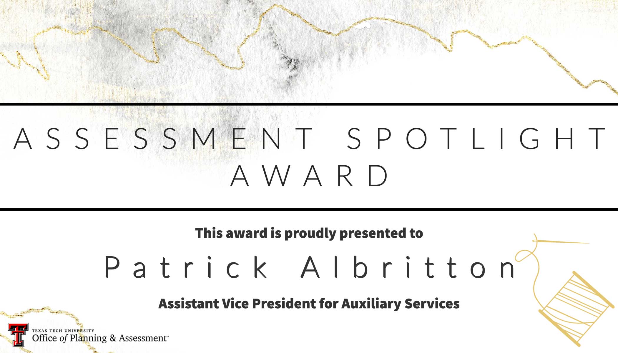 Assessment Spotlight Award