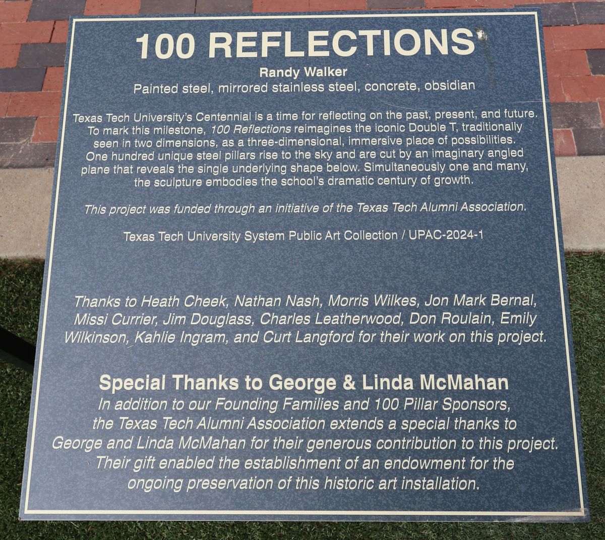 Centennial 100 Reflections sign