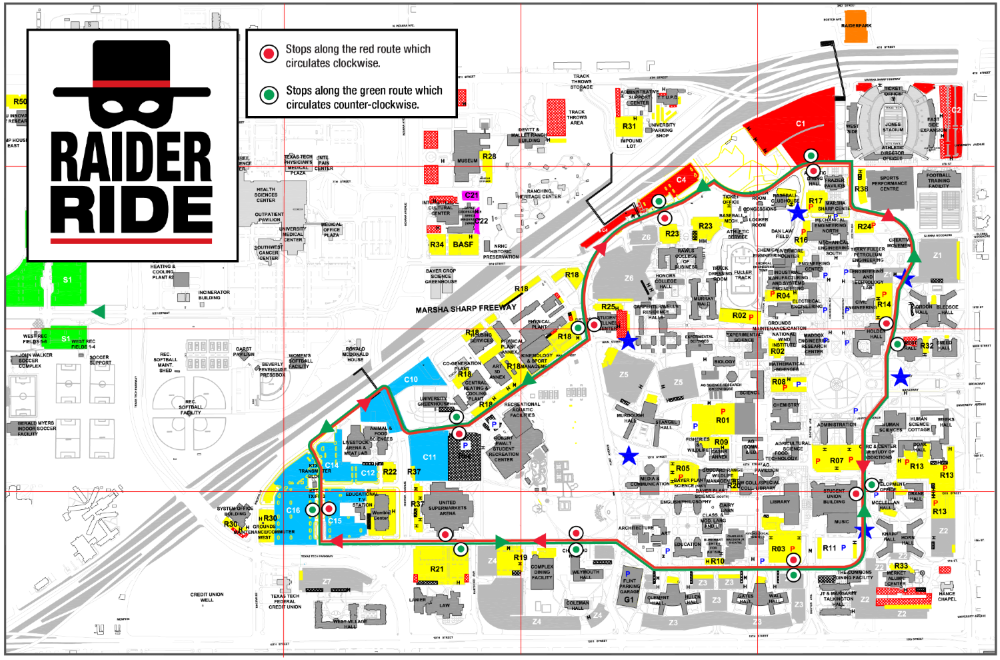 Raider Ride Map