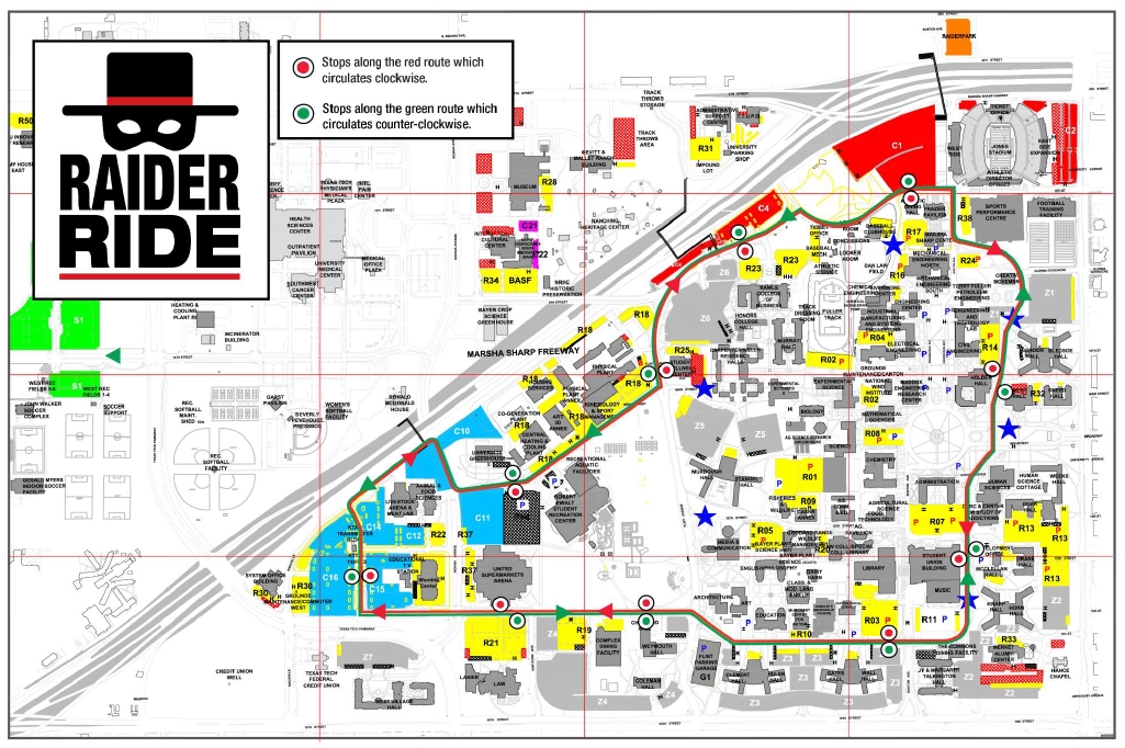 Raider Ride Map