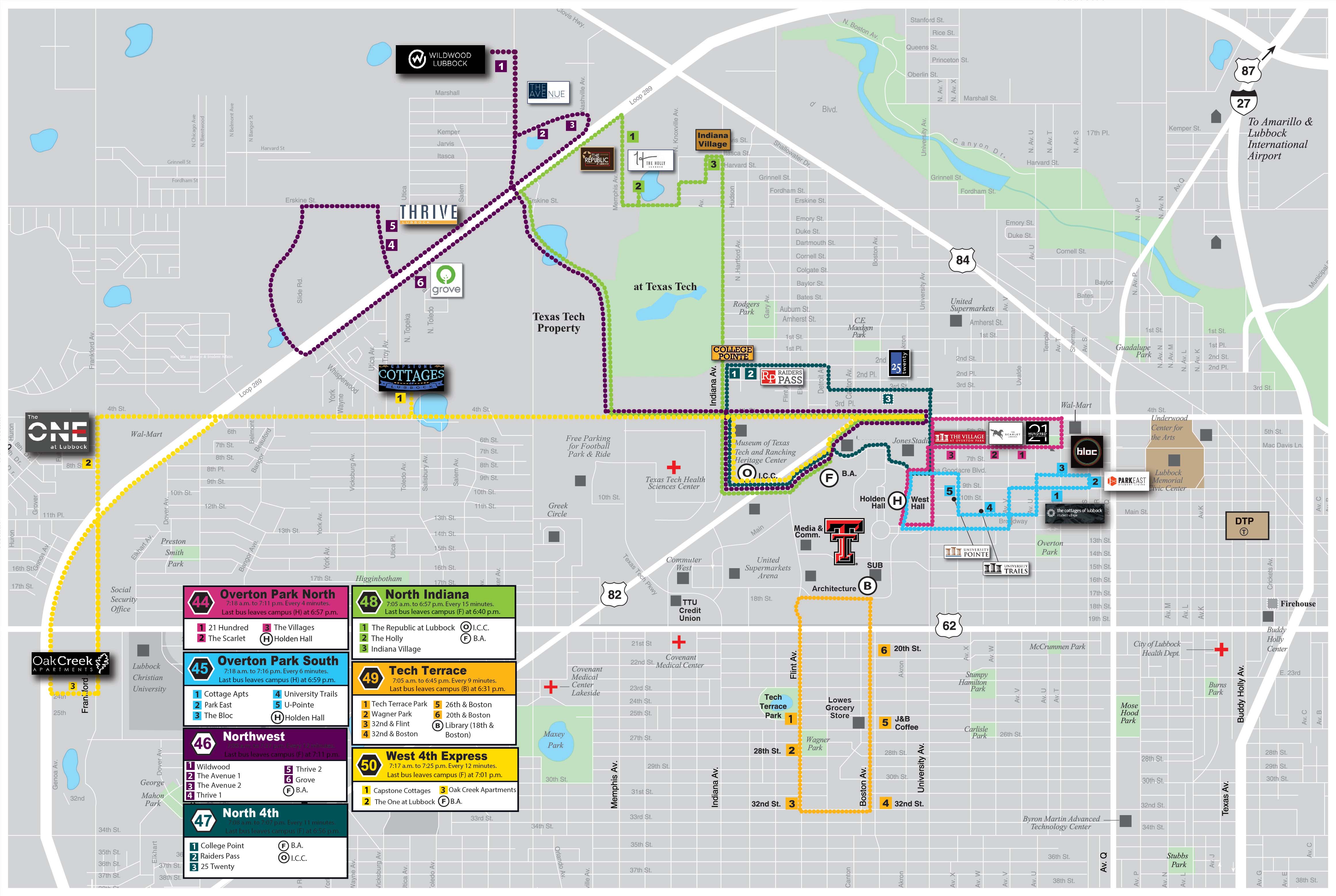 Campus Maps Transportation Parking Services Ttu