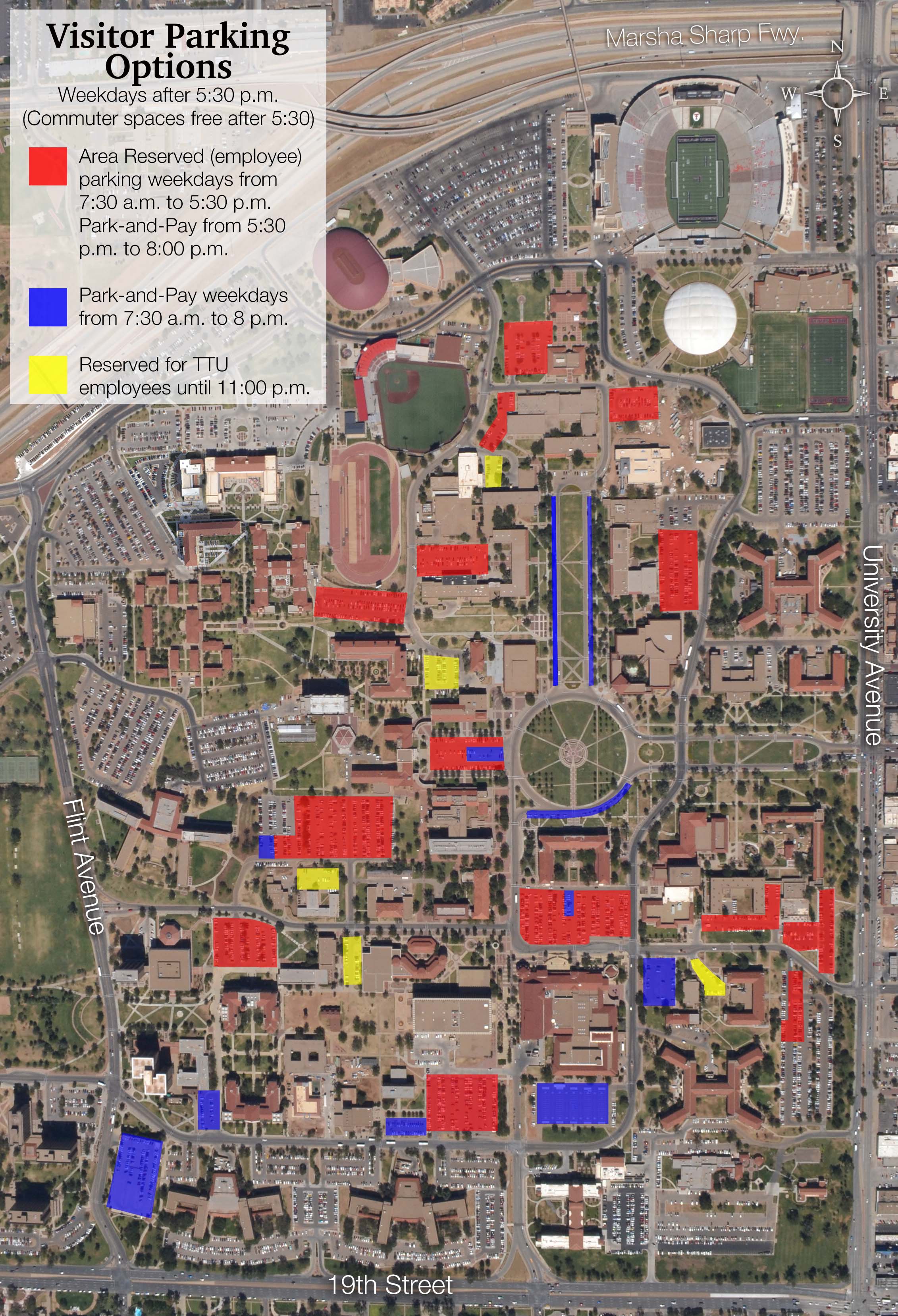 Visitor Evening Parking Map