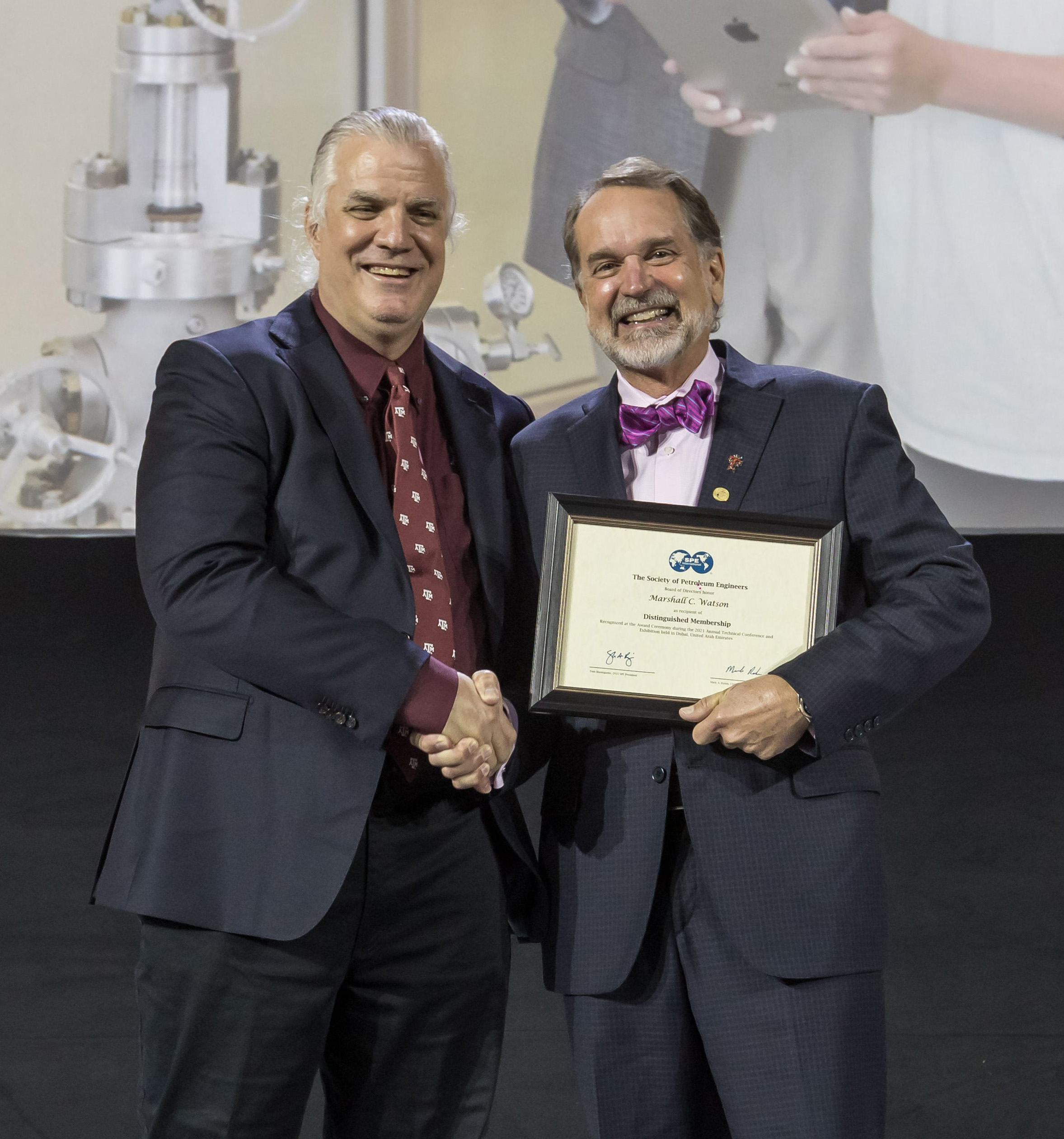 Dr. Marshall C. Watson Receives SPE Distinguished Membership from Society of Petroleum Engineers