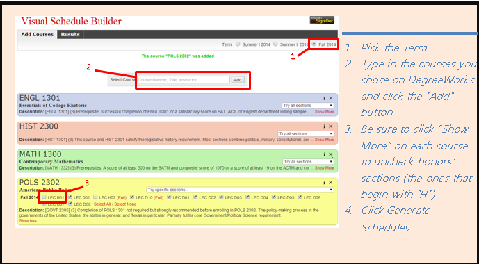 Visual Schedule Builder