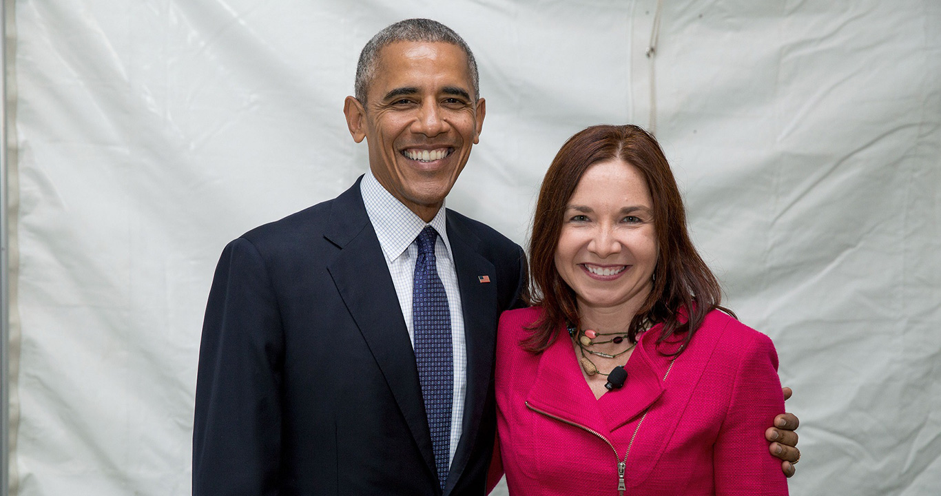 President Obama and Dr. Hayhoe