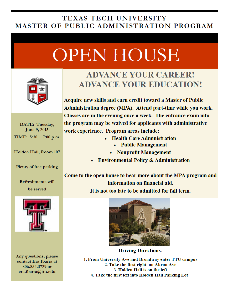 MPA Open House