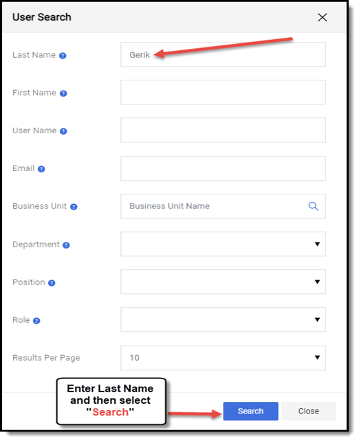 Searching for users when assigning a cart.